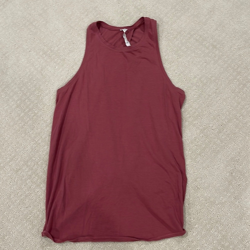 Lululemon Maroon Tank Top with Open Back and Tie